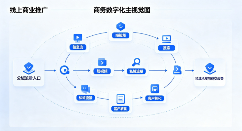 晋宁县线上商业推广怎么做？全域流量闭环搭建与低成本转化实战指南